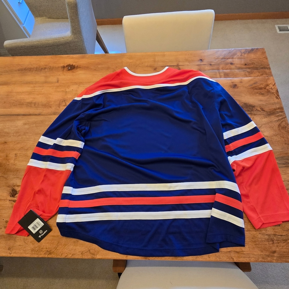 Fanatics Blue and Orange NHL Breakaway Jersey New With Tags - Picture 2 of 4